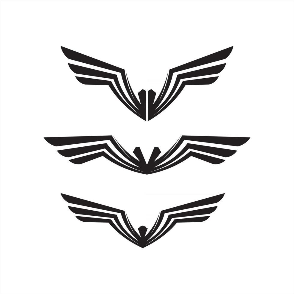 Falcon wings Logo Template vector set