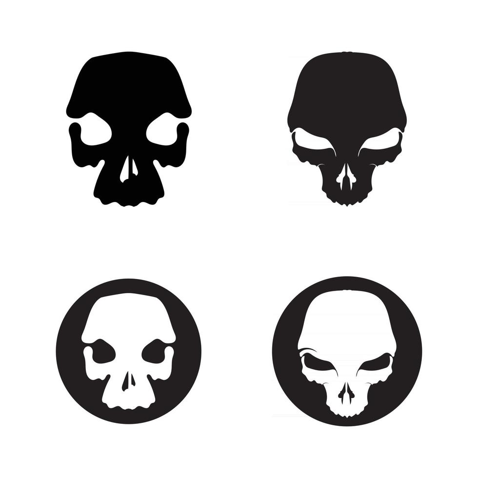 bone Crossbones death skull, danger or poison flat icon for apps and websites vector