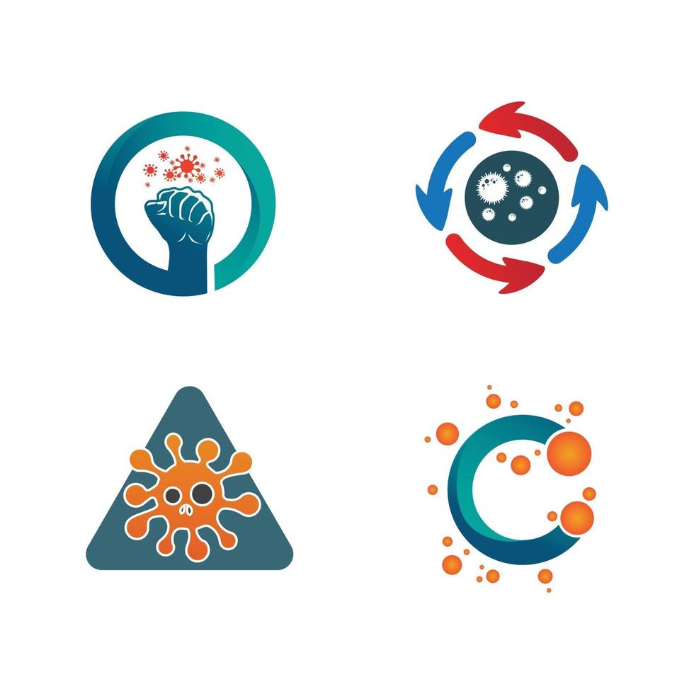 virus corona virus vector and mask design logo viral
