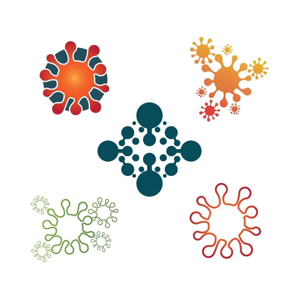 virus corona virus vector and mask design logo viral