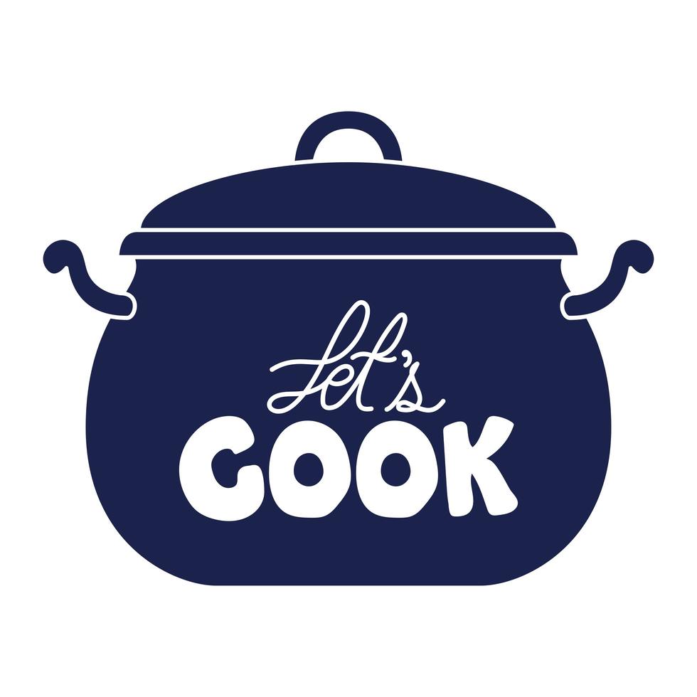 cooking pot icon vector