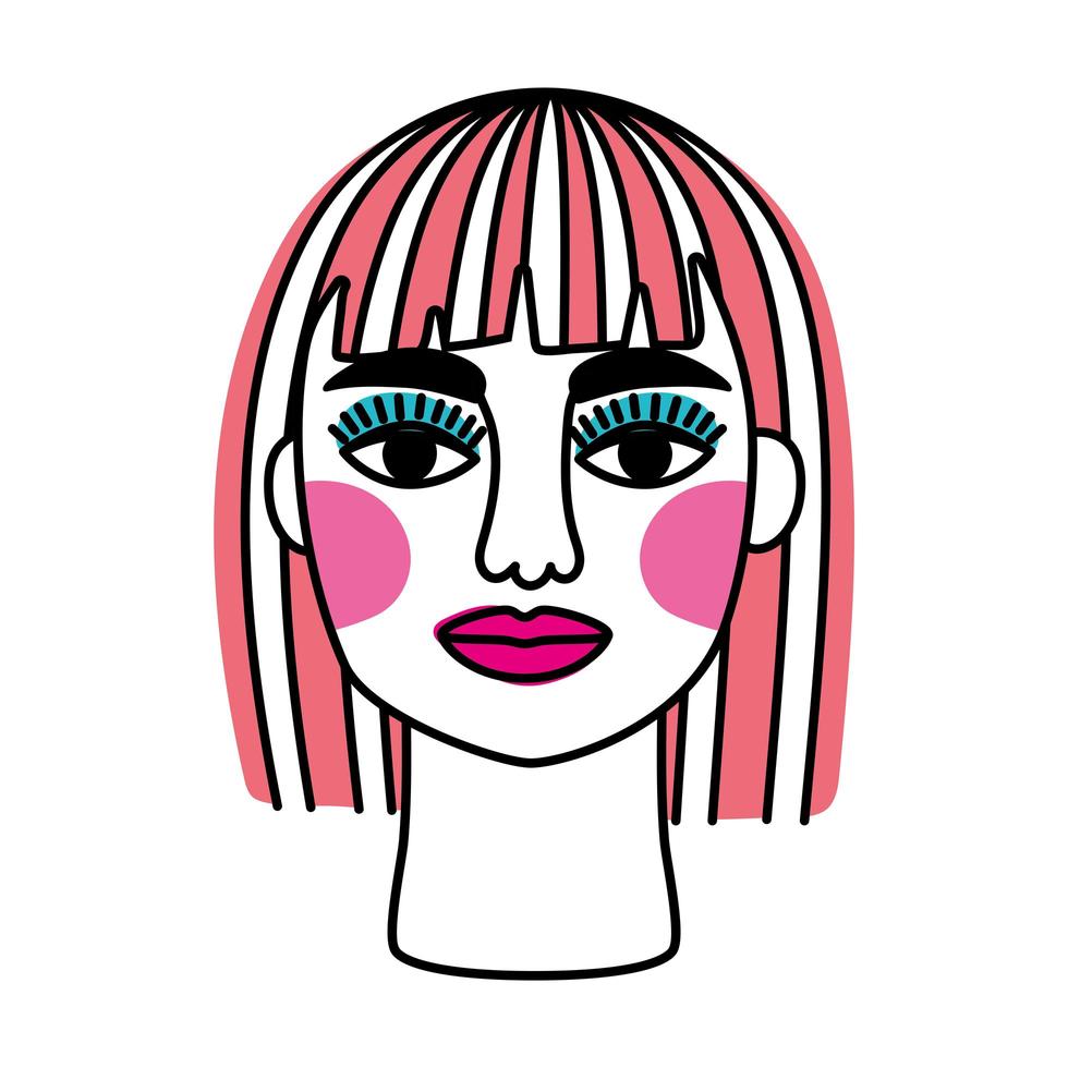 surreal woman makeup vector