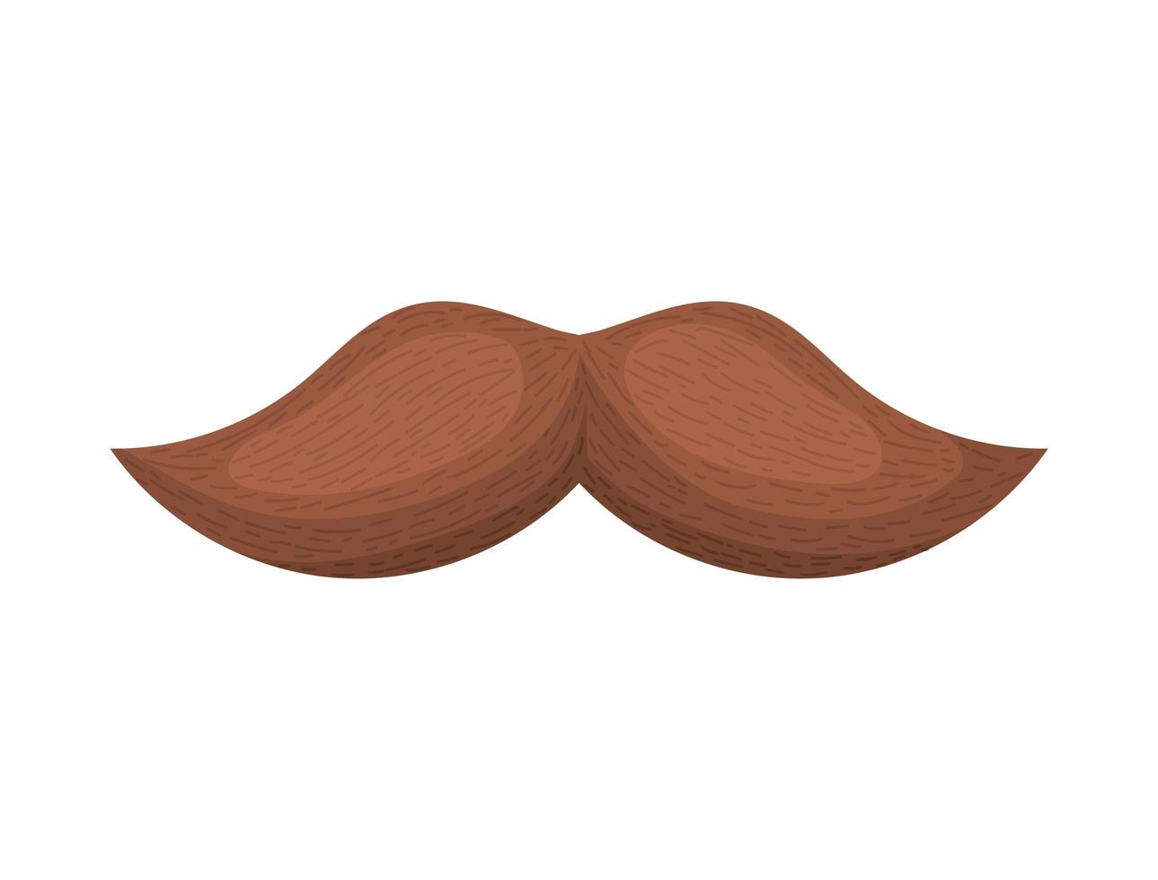 cute moustache isolated vector