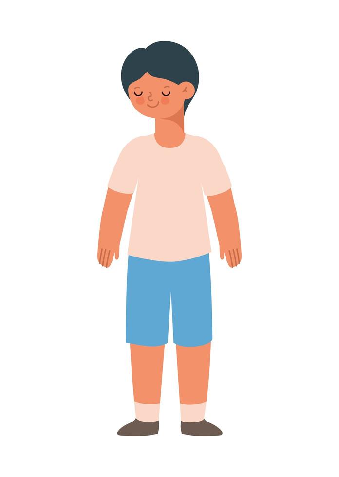 little boy isolated vector