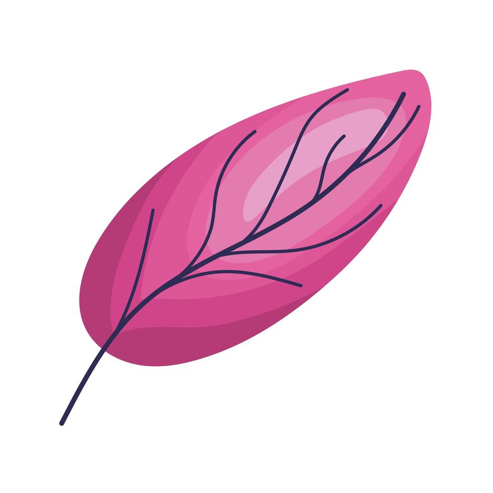pink leaf icon vector