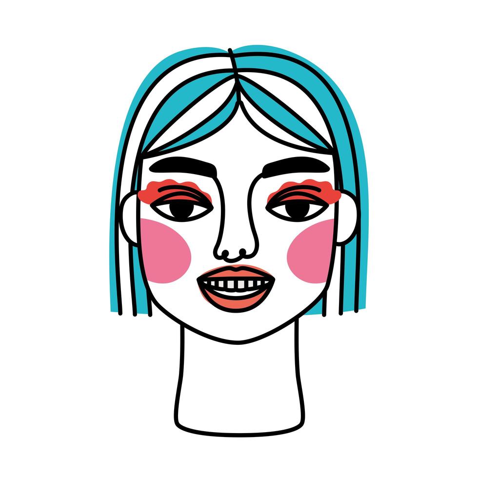 makeup face icon vector