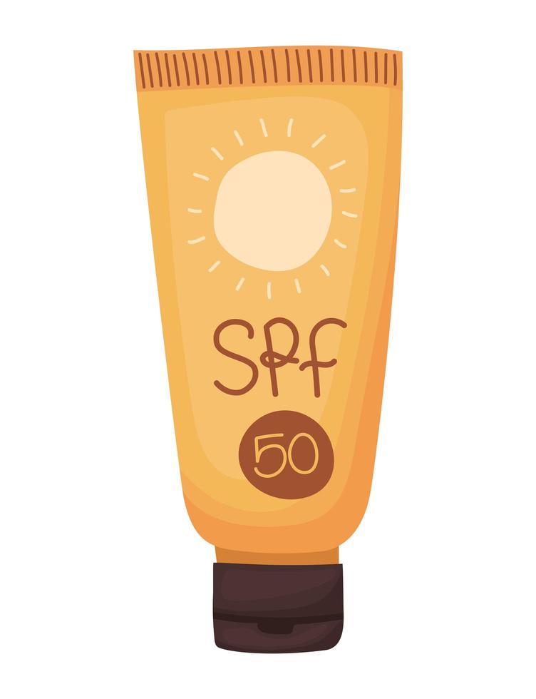 sunscreen cream icon vector