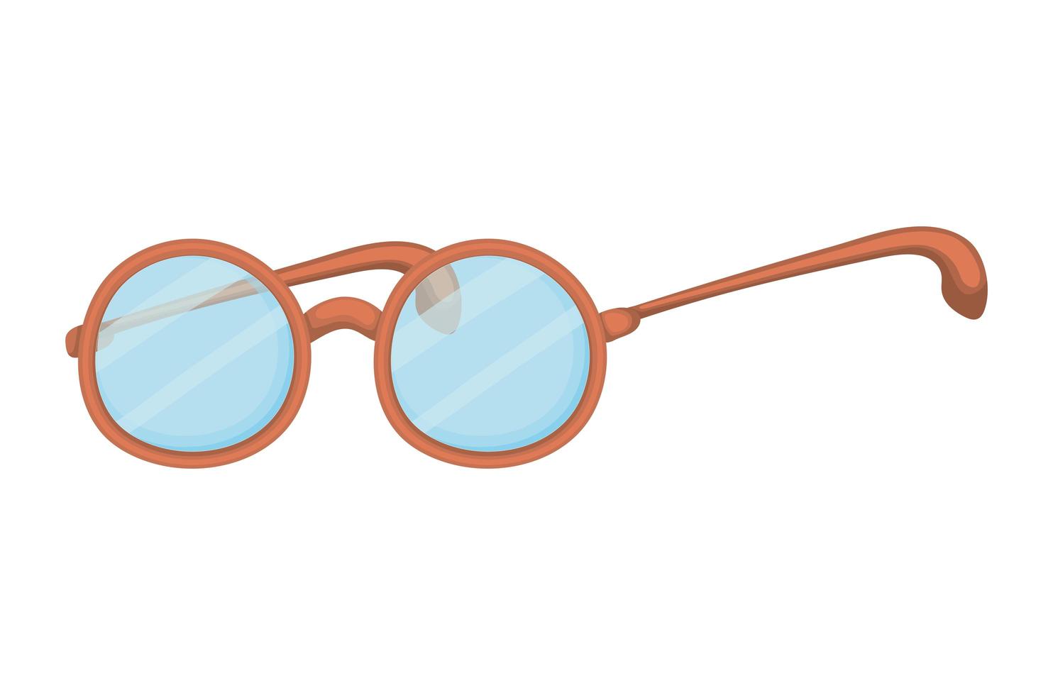 circle eyeglasses icon vector