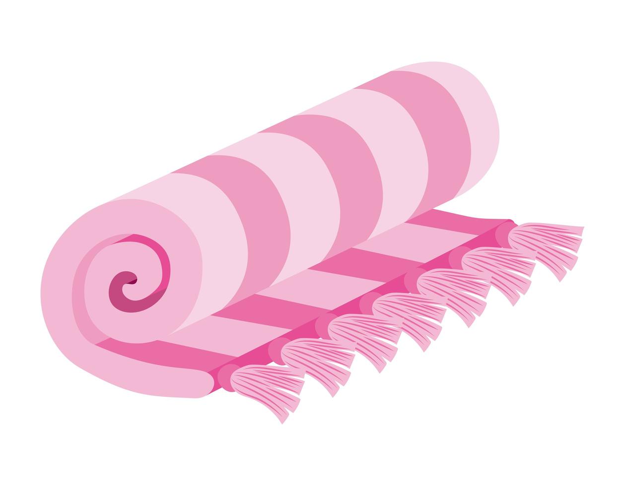 pink beach blanket vector