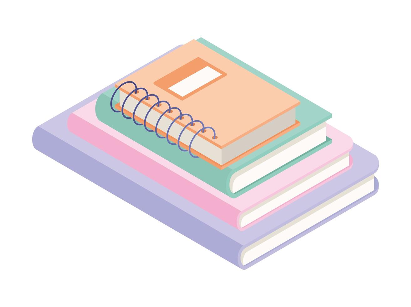 stack of diaries vector