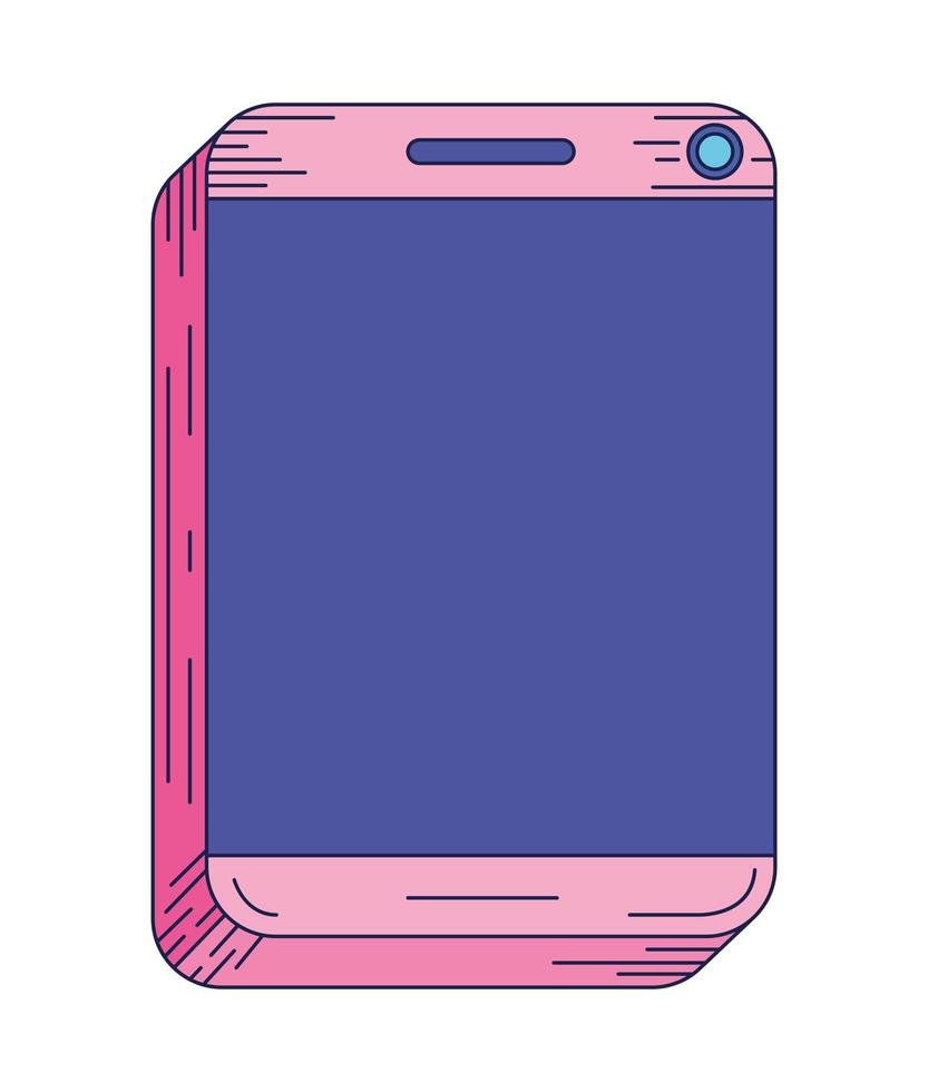 pink smartphone isolated vector