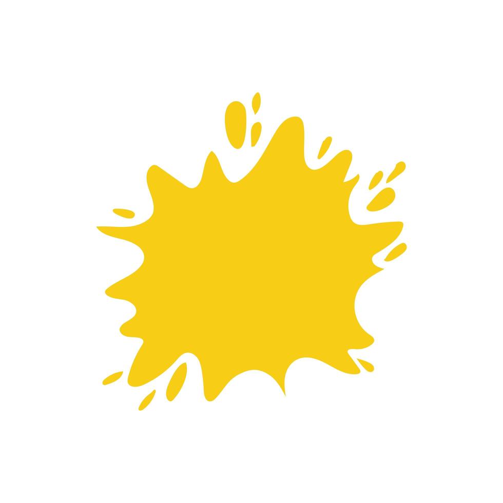 yellow paint stain vector