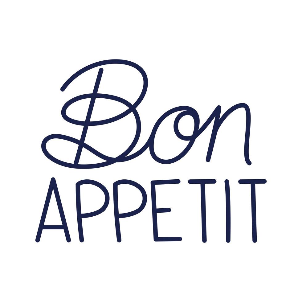 bon appetit letters vector