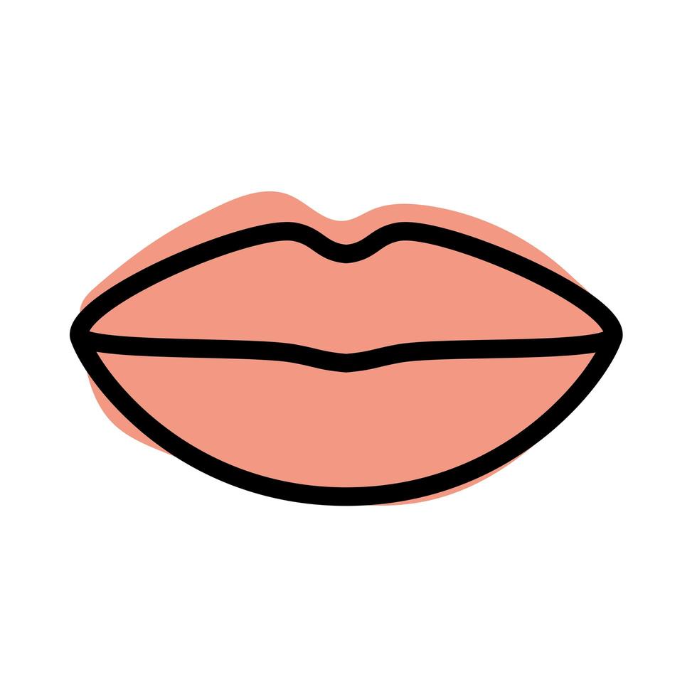 sexy pink lips vector