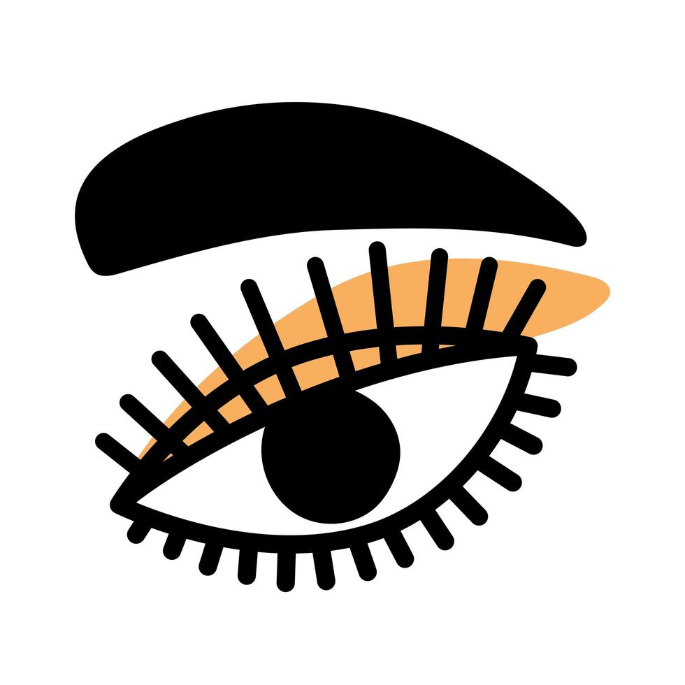 eye and eyebrow vector