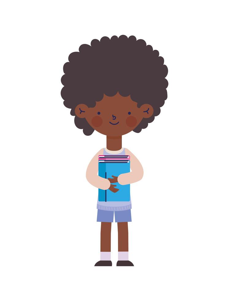 little afro child vector