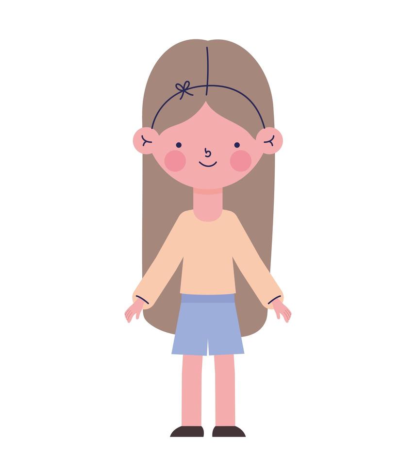 little girl illustration vector