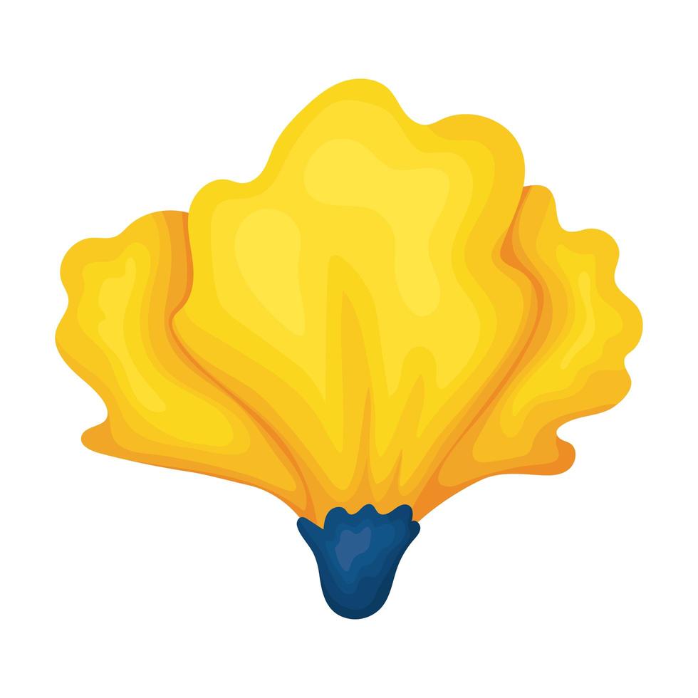 yellow leaf icon vector