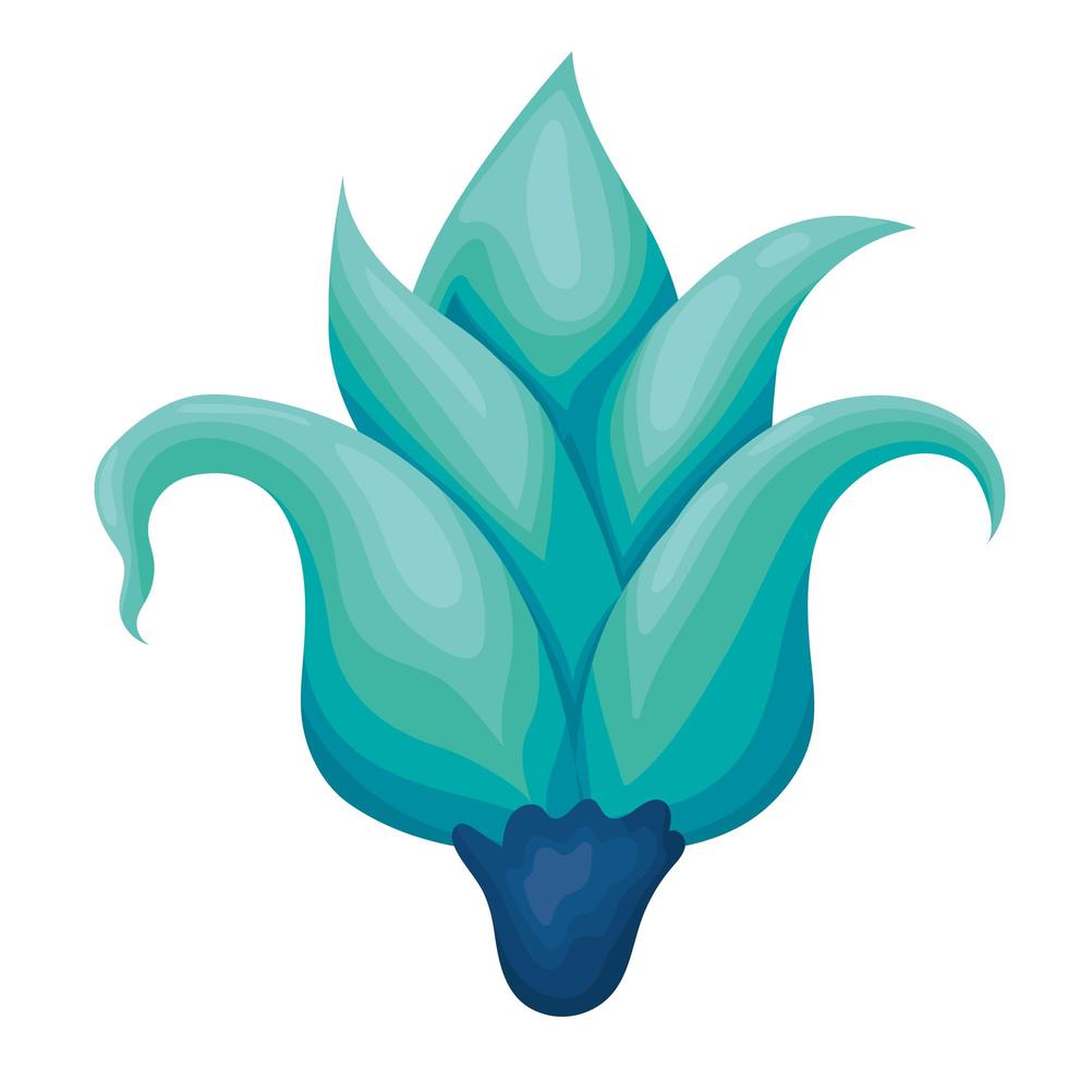 icono de flor azul vector