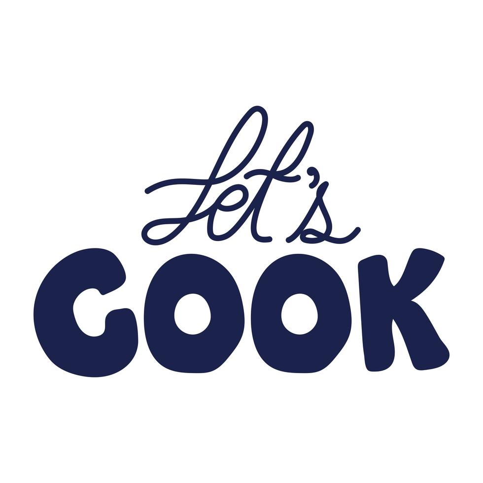 lets cook poster vector