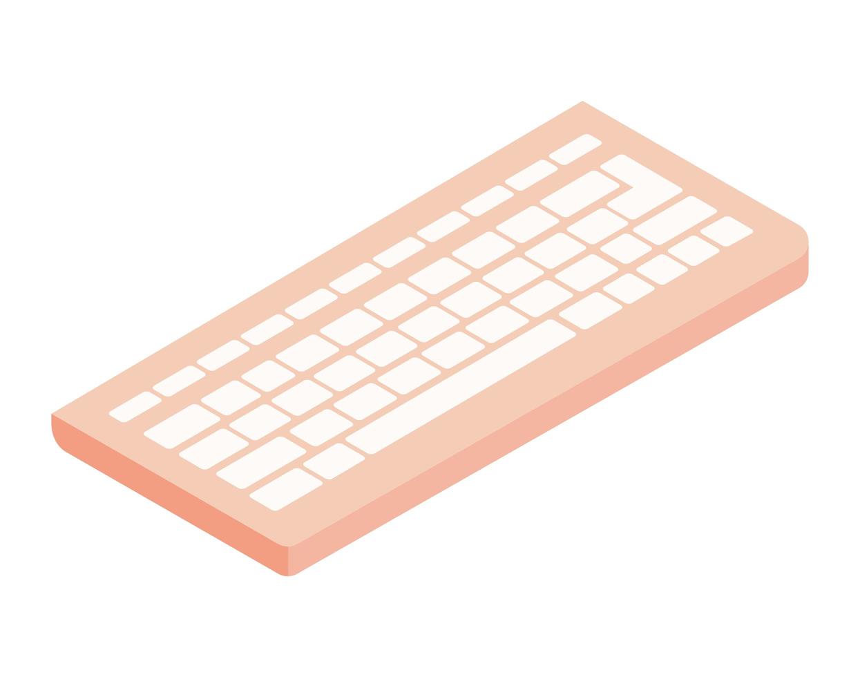 teclado de escritorio rosa vector