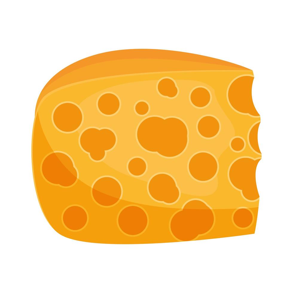 yellow cheese icon vector