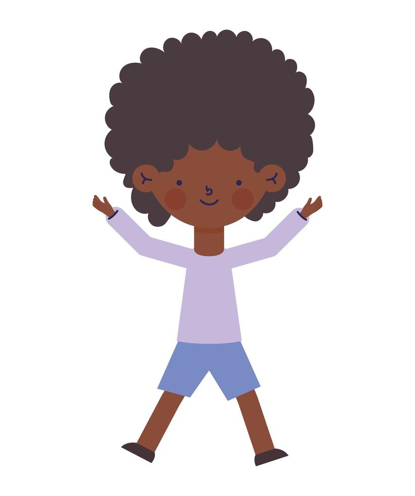 little afro child vector
