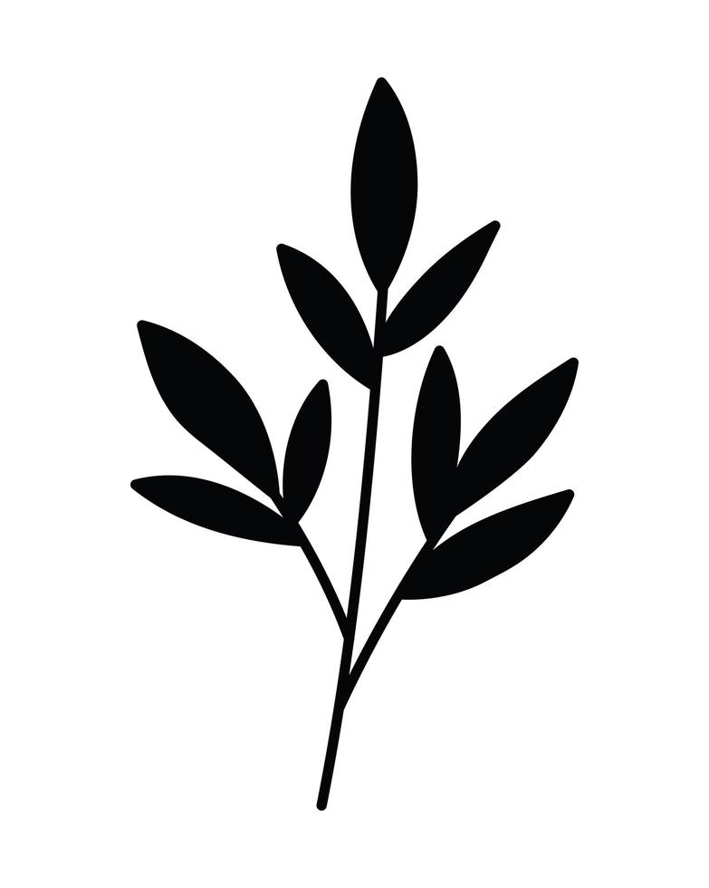 minimalist tattoo of a cute plant vector