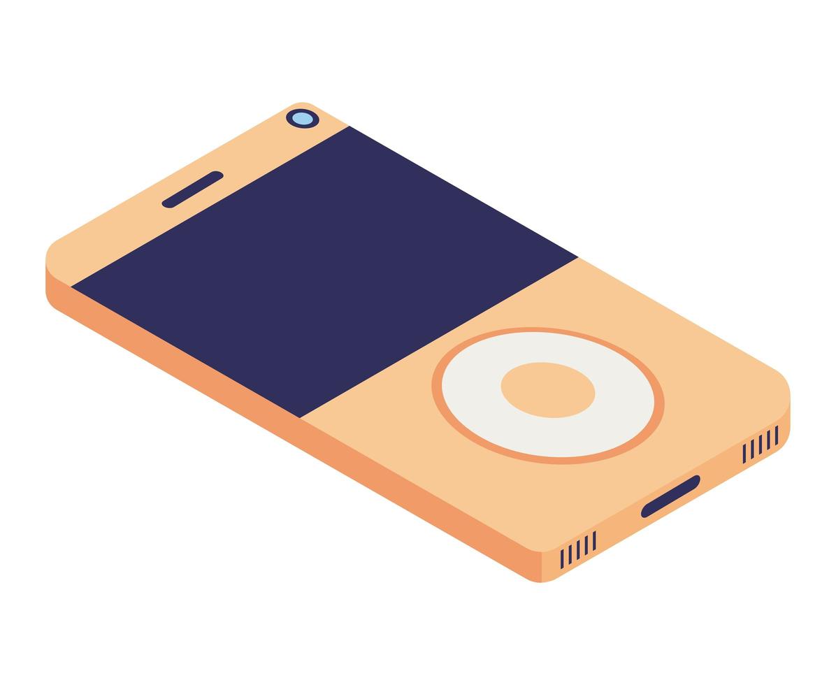 orange music player vector