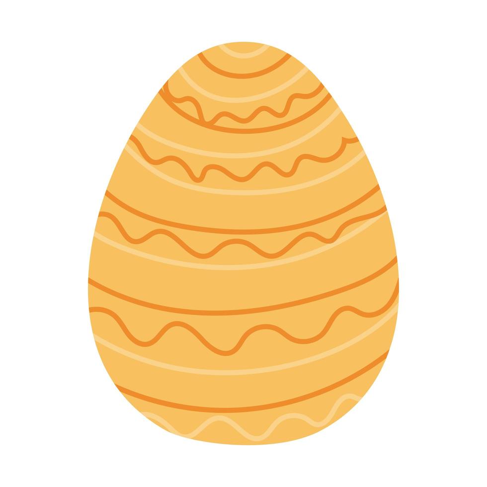 huevo de pascua con color amarillo vector