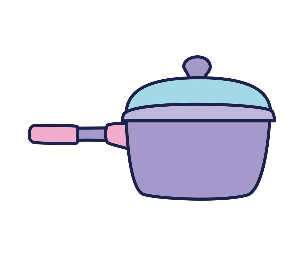 skillet with lid vector