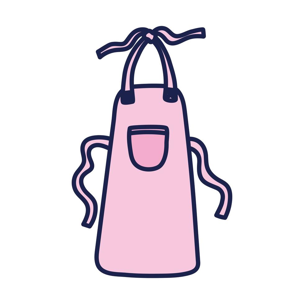 cooking pink apron vector