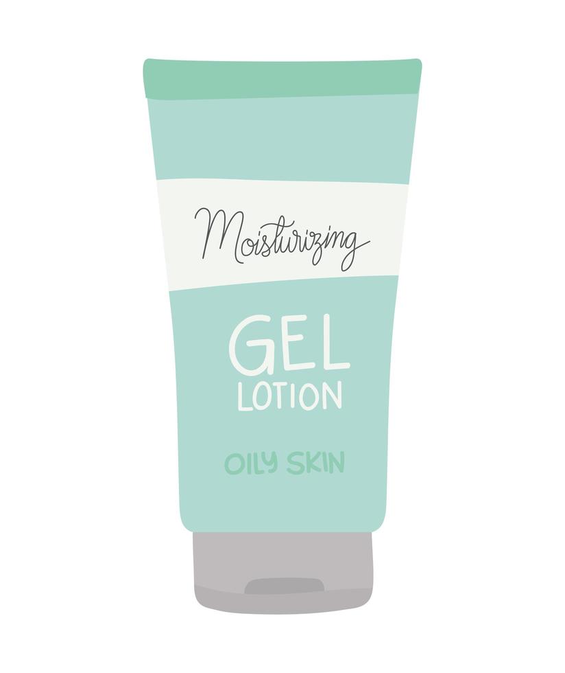 moisturizing gel lotion with only skin lettering vector