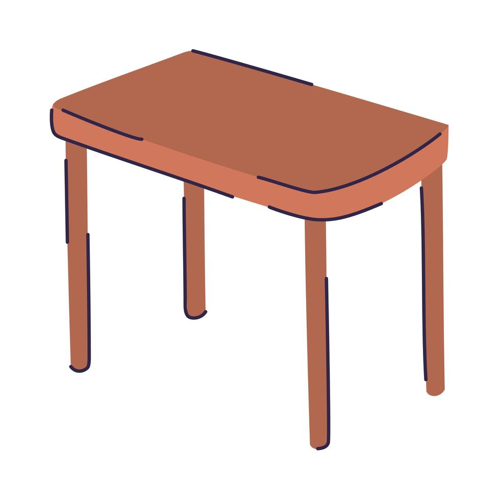 icono de mesa de madera vector