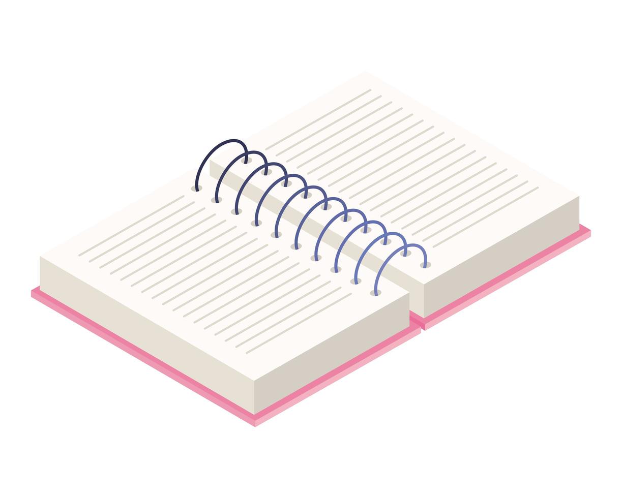 ringed notebook isolated vector