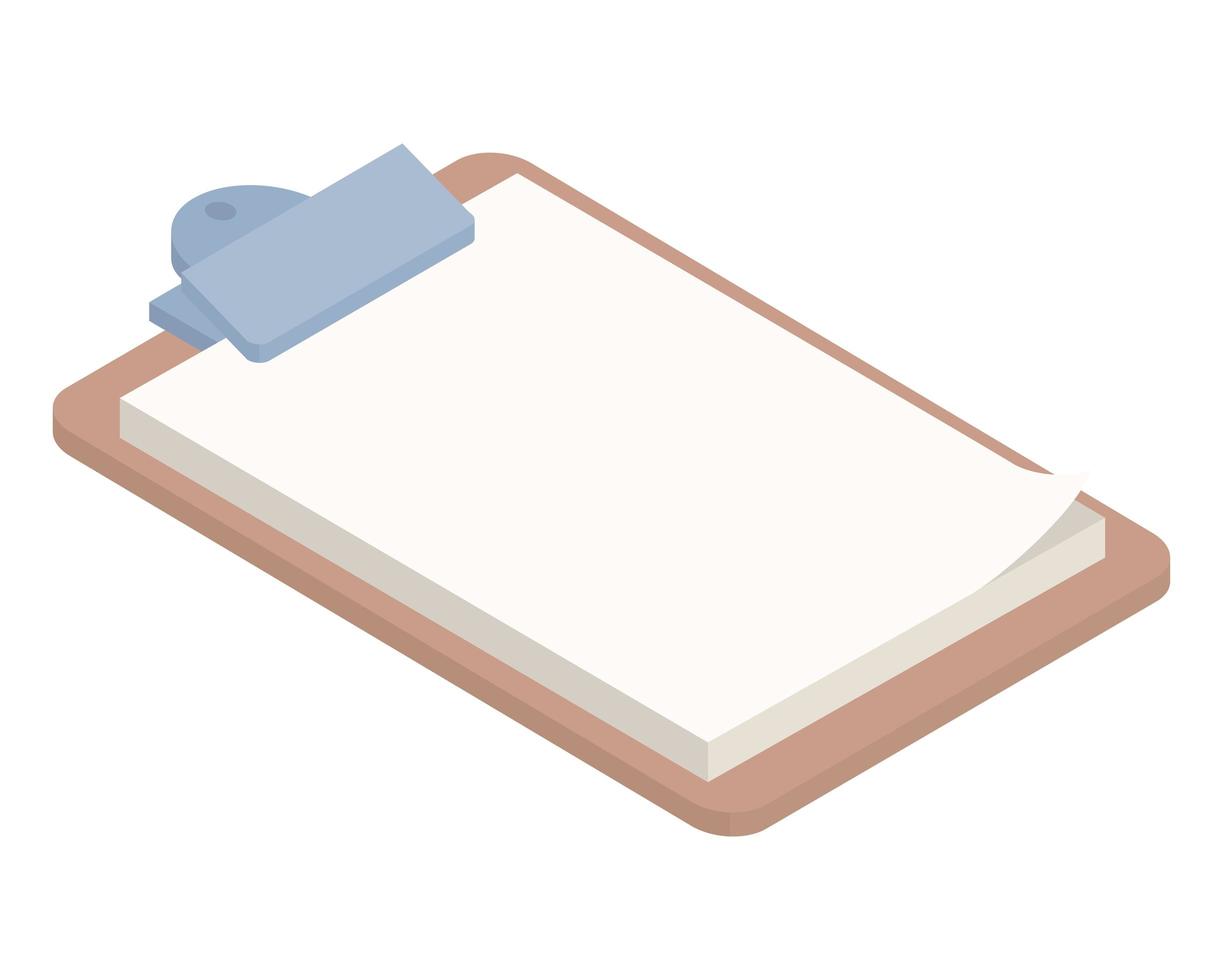 clipboard with papers vector