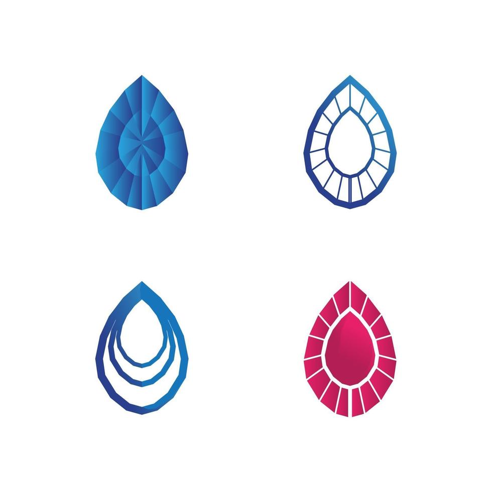 símbolo de plantilla de logotipo vectorial de diseño de diamantes y joyas vector