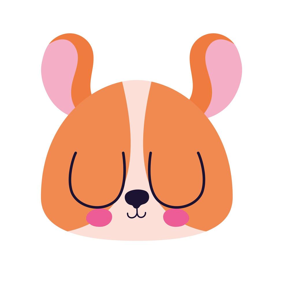 cute dog in a white background vector