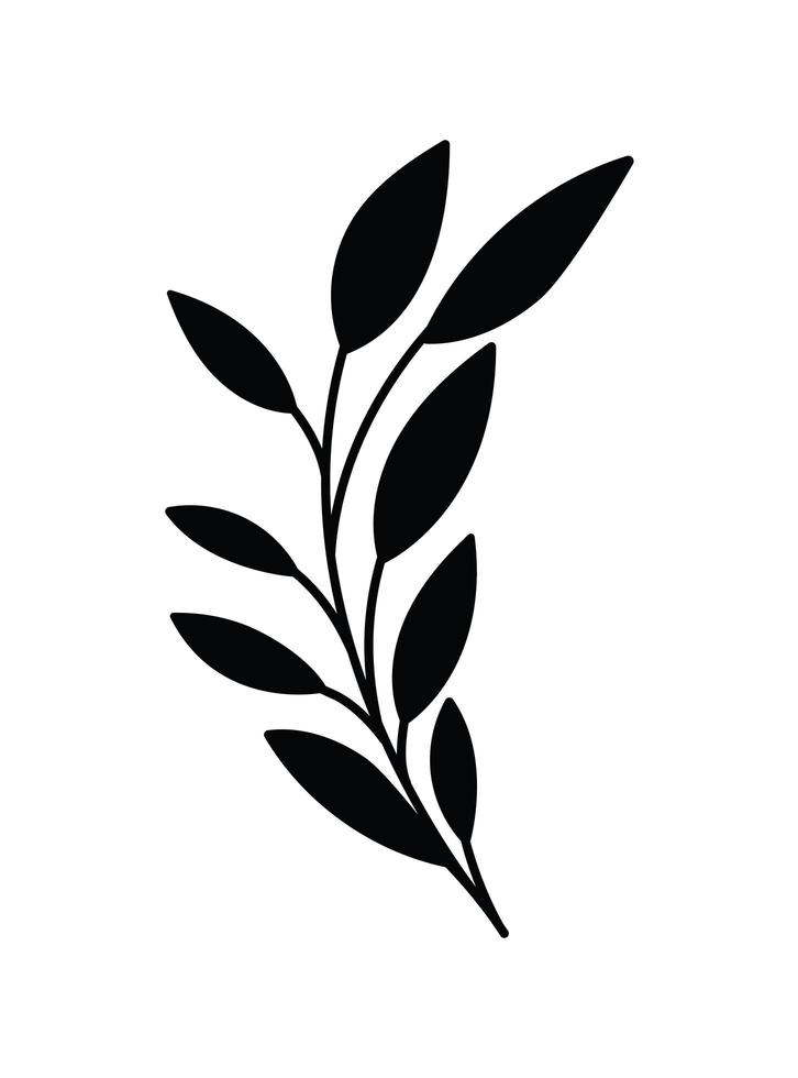 minimalist tattoo of a plant over a white background vector