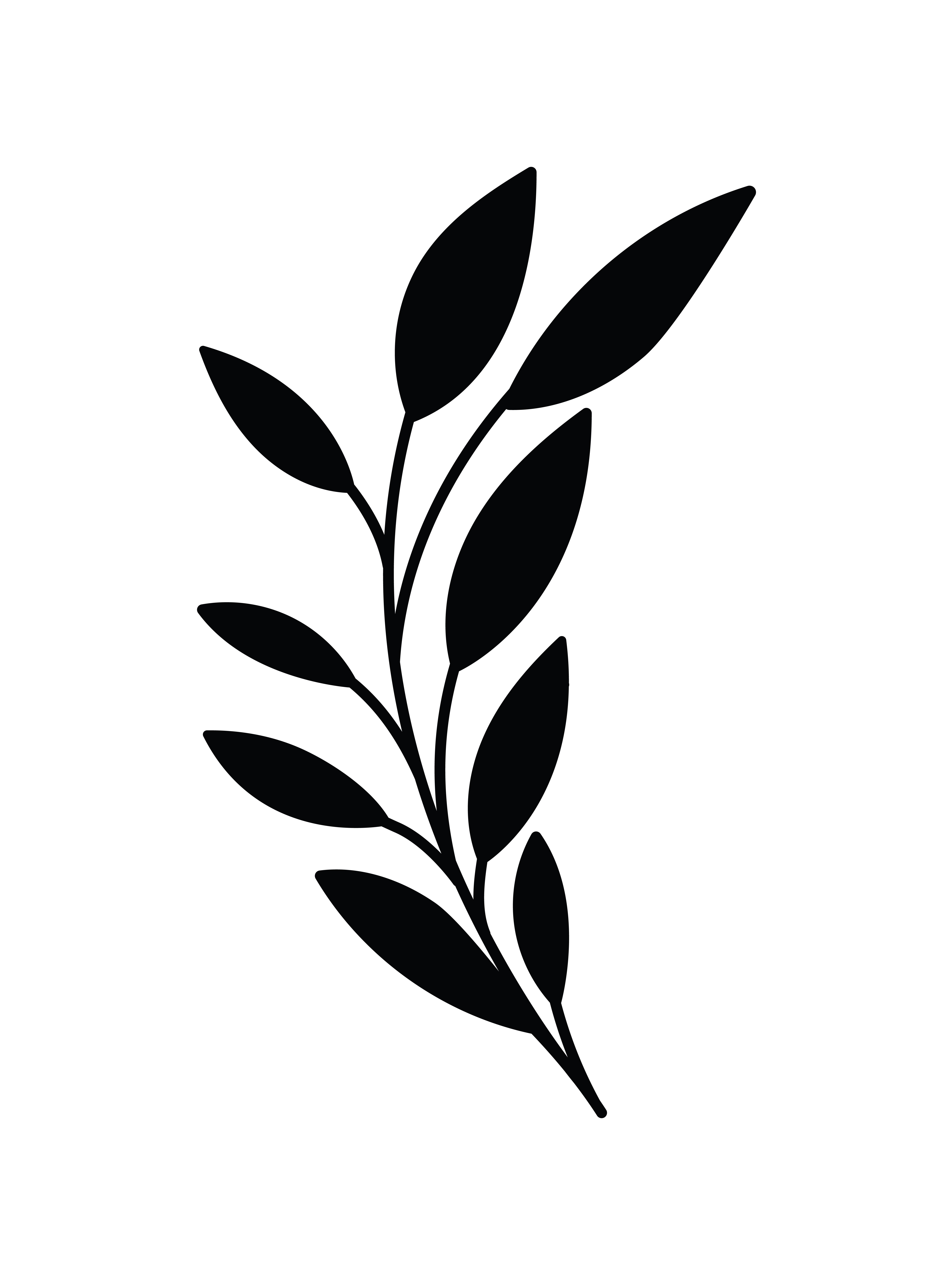 minimalist tattoo of a plant over a white background 2740556 Vector Art at  Vecteezy