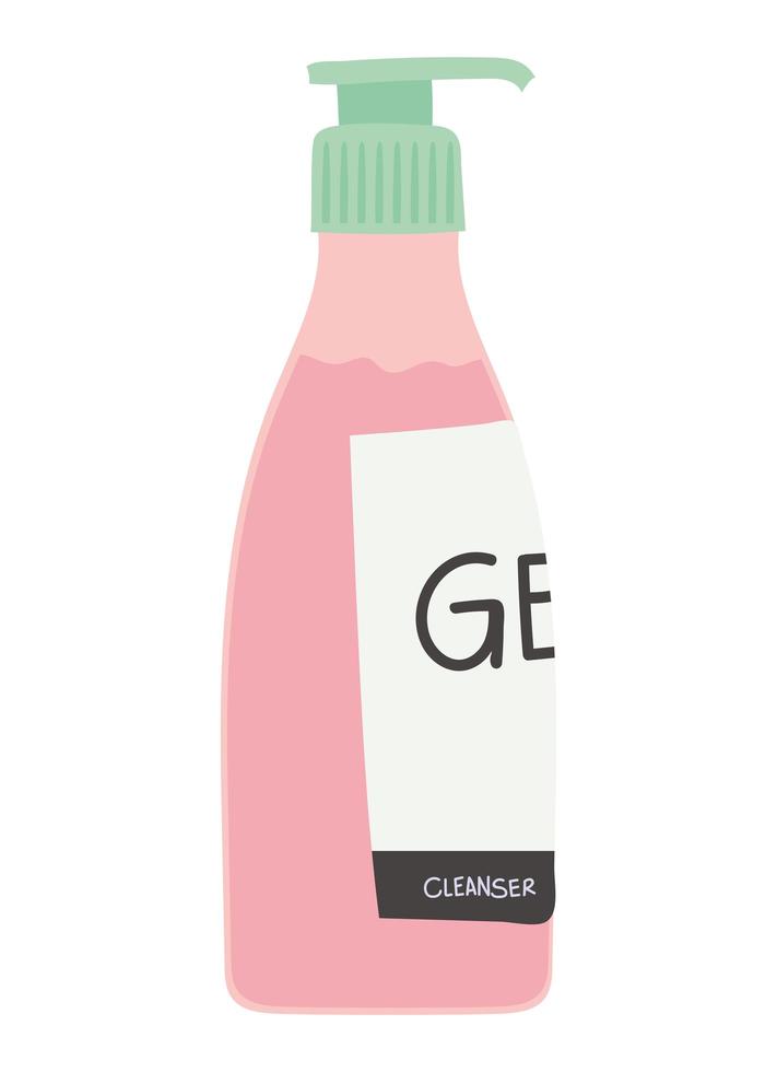 gel cleanser in a pink bottle 2740558 Vector Art at Vecteezy