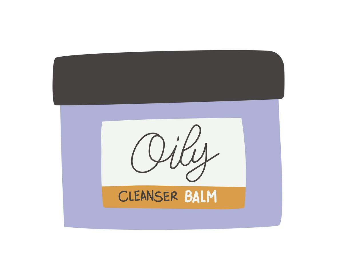 oily cleanser balm for skin care vector