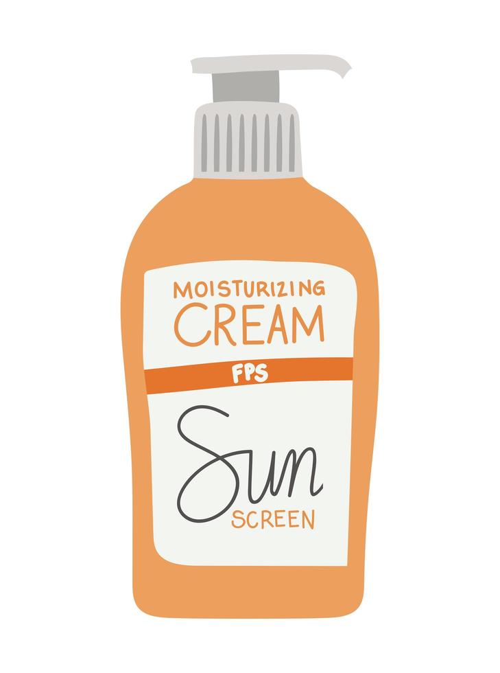 moisturizing cream fps sunscreen on a white background vector