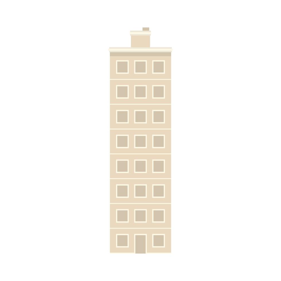 skyscraper over a white background vector