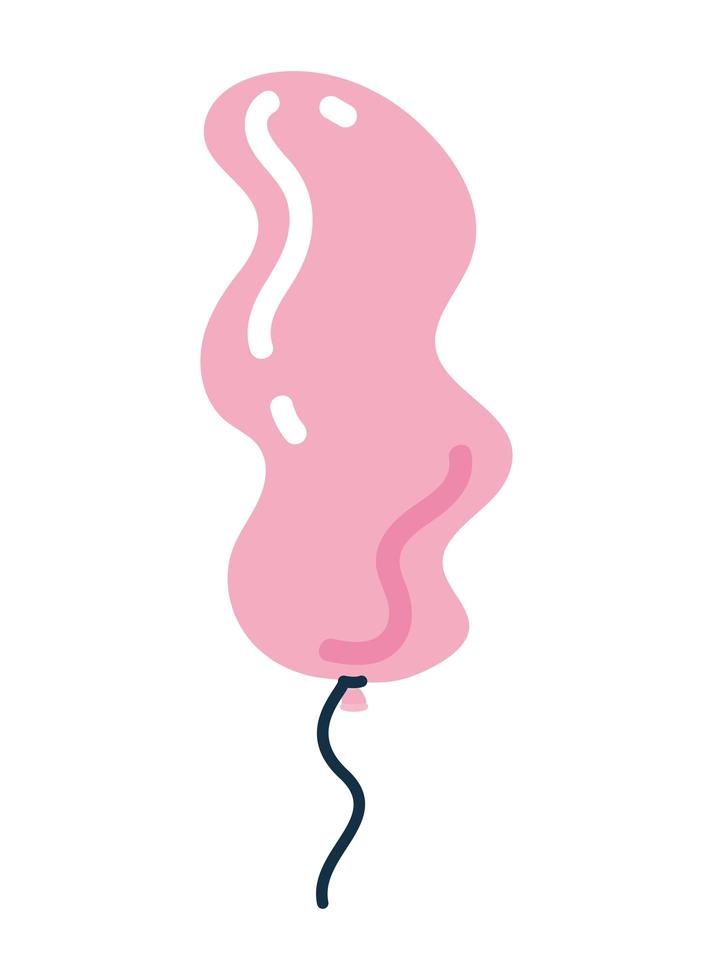 pink  balloon  on a white background vector