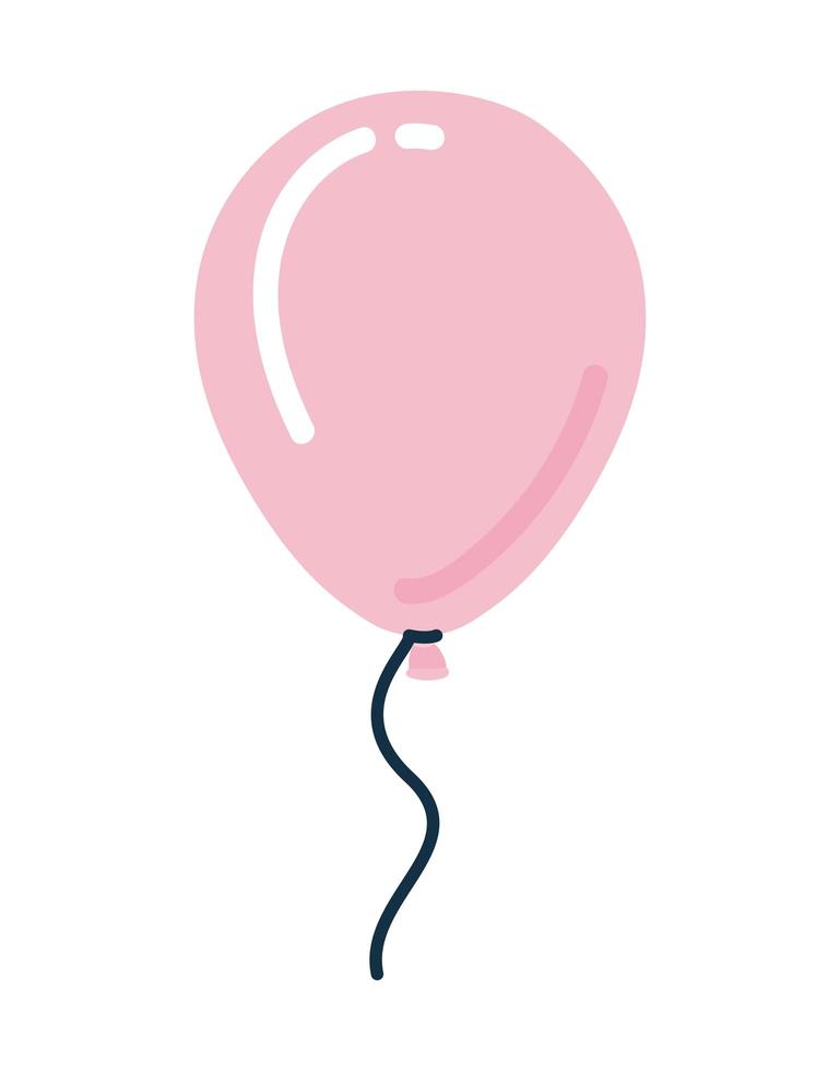 pink  balloon  over a white background vector