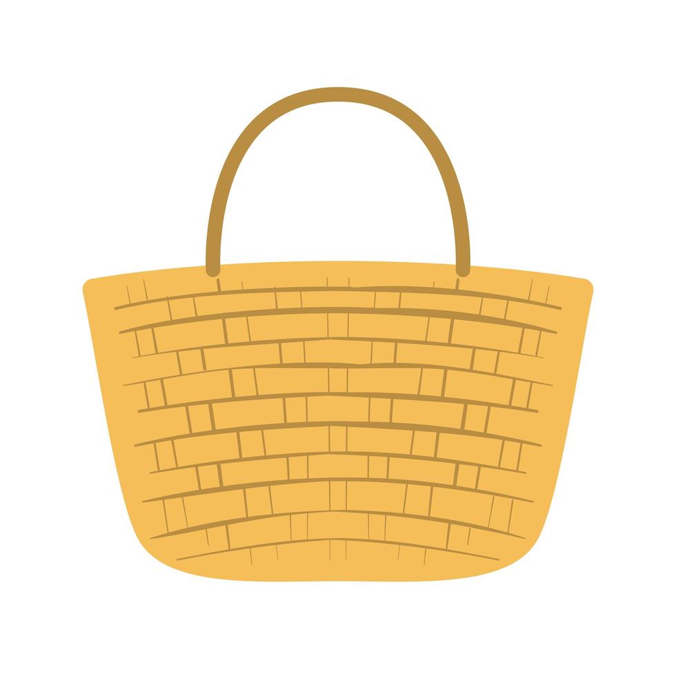 picnic basket with a white background vector
