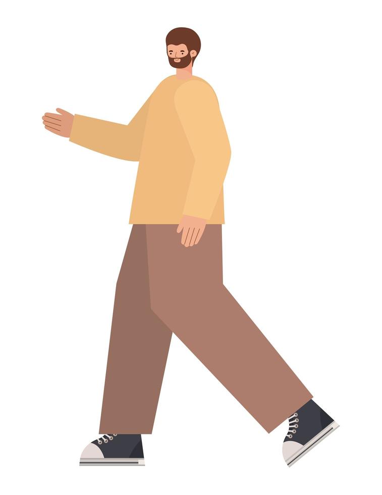 man with a brown pants vector