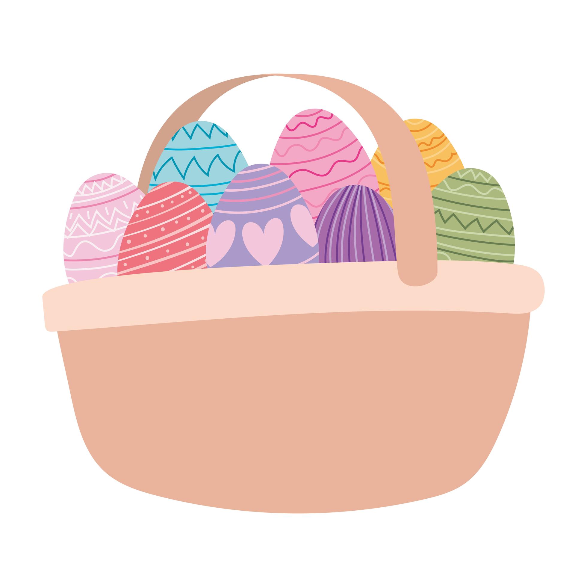 basket full of easter eggs 2740809 Vector Art at Vecteezy