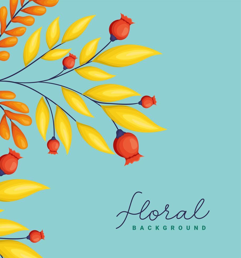 hermoso fondo floral vector